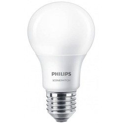 PHILIPS - LED Lamp - SceneSwitch 827 A60 - E27 Fitting - Dimbaar - 1.6W-7.5W - Warm Wit 2200K-2700K Vervangt 16W-60W