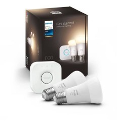 PHILIPS Hue White - Starterkit slimme LED lamp - 9.5W - E27 - Pak van 2