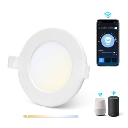 Aigostar LED Plafondlamp - Inbouwspots - 6W - WIFI CCT - Appbesturing - iOS & Android - Smart Home - 3000K-6500K